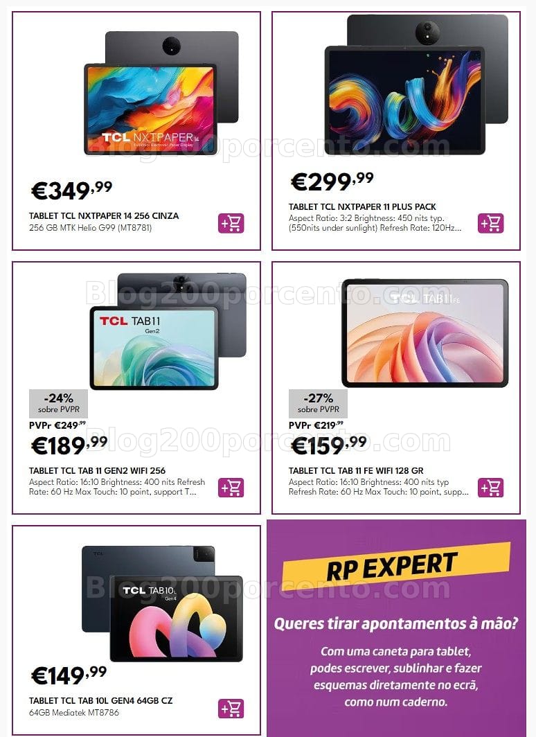 Antevisão Folheto RADIO POPULAR Especial Tablets e Smartphones Promoções de 1 a 30 setembro